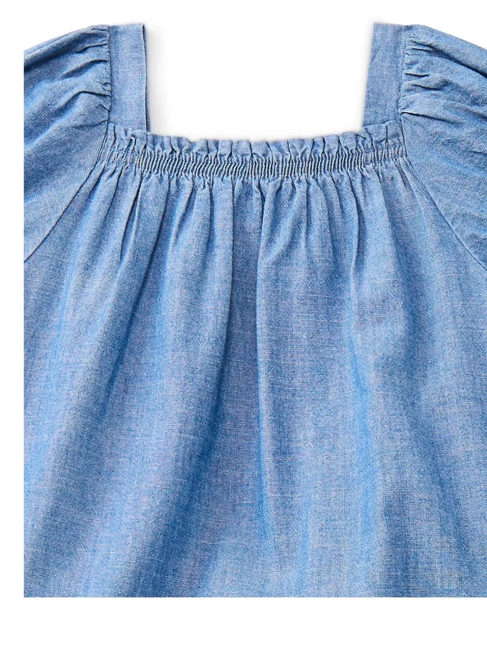 (458)Wonder Nation Toddler Girls' Denim Top and Wide Leg Pants Set